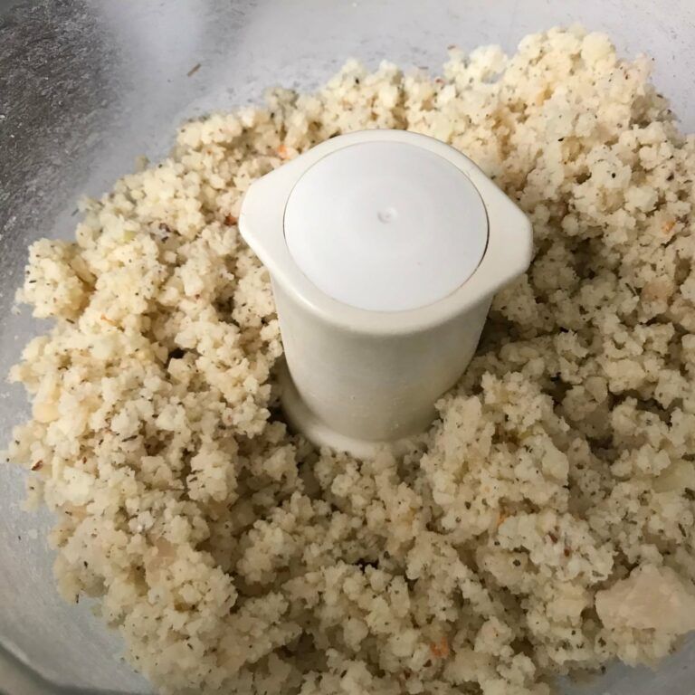 cheese chopped in food processor