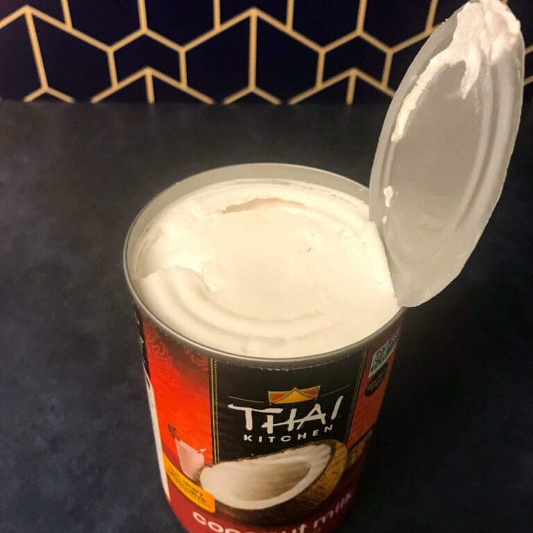 open can of thai kitchen coconut milk