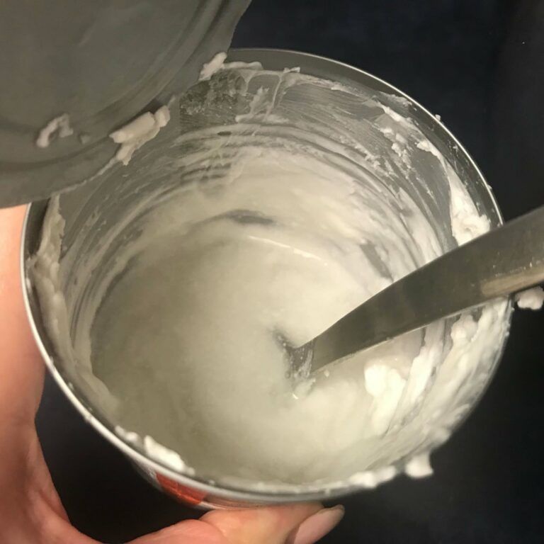 just the solids in the can of coconut milk