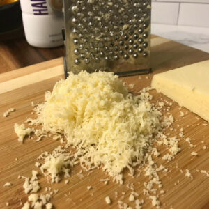 grated cheese.