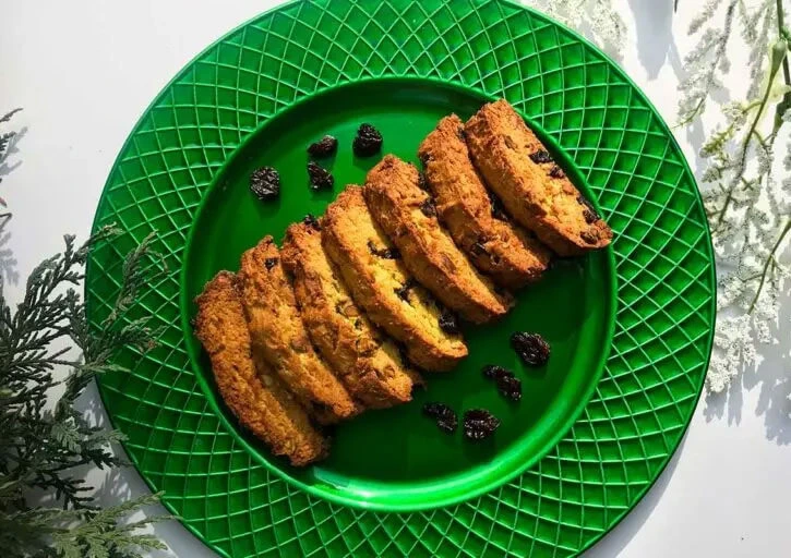 Cherry and Pistachio Biscotti.