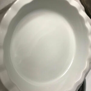 empty pie plate.