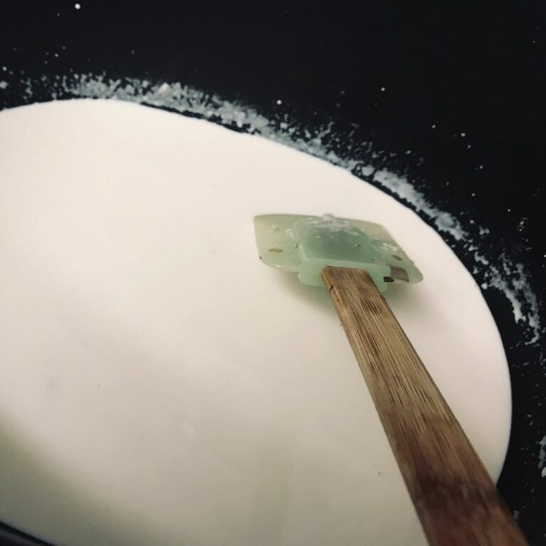 milk added to pot