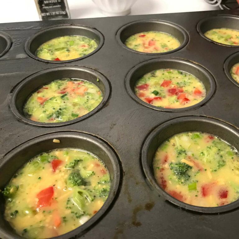 tray of egg muffins.