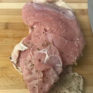 raw turkey breast.