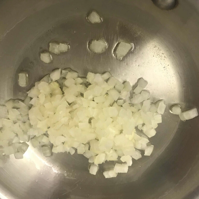 onions in a skillet.