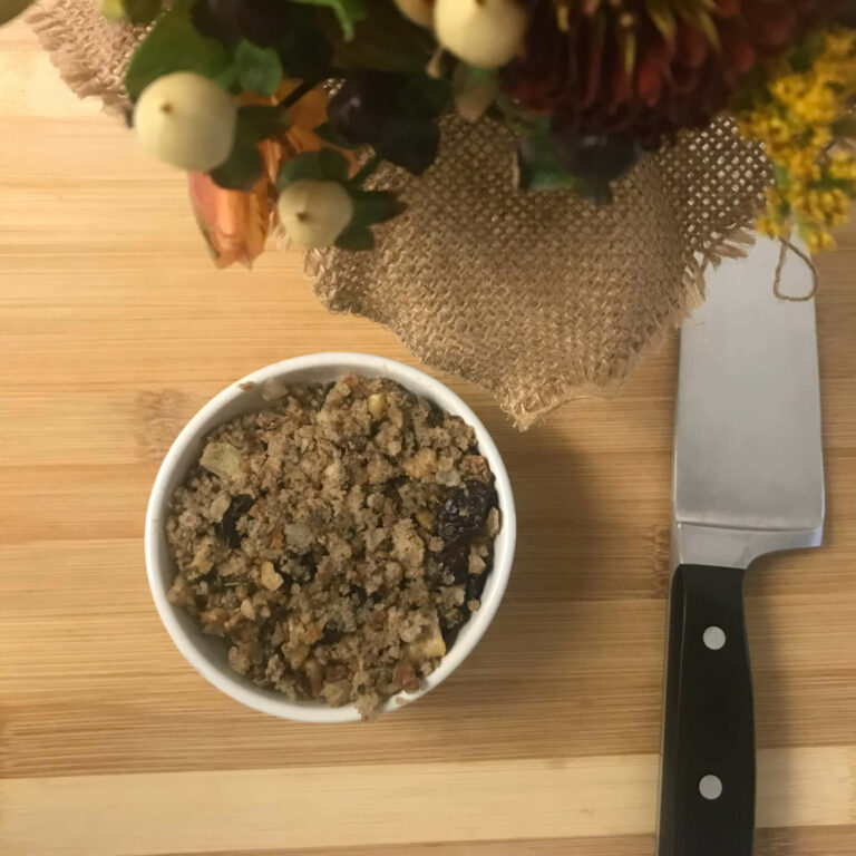 side dish of stuffing.
