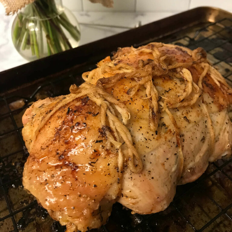 cooked turkey breast.