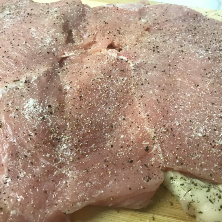 seasoned turkey breast.