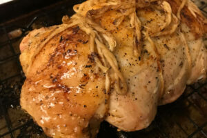 cooked turkey breast.