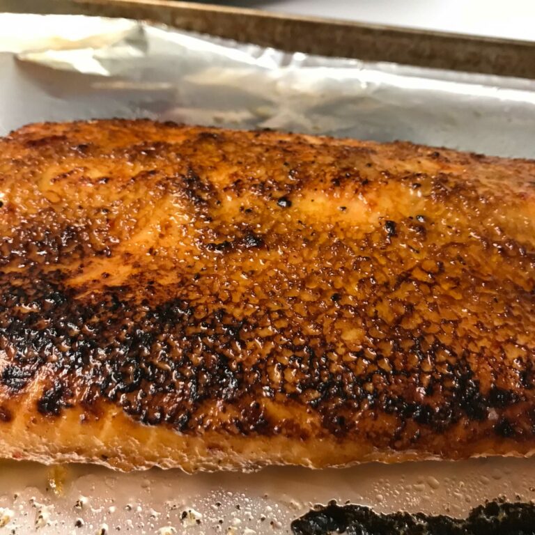 cooked salmon.