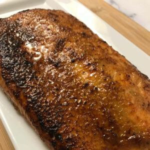 cooked salmon.