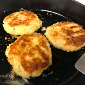 fried potato cakes.