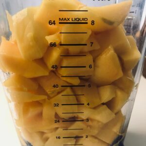 mango in blender