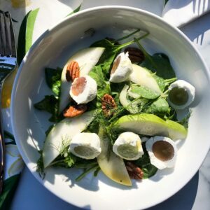 grape pear and pecan salad.