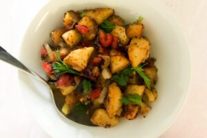 bowl of home fries.