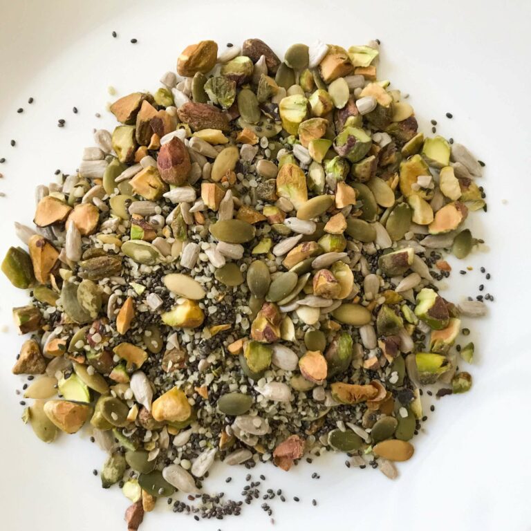 chopped seeds and nuts.