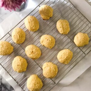 baked cookies on a rack.