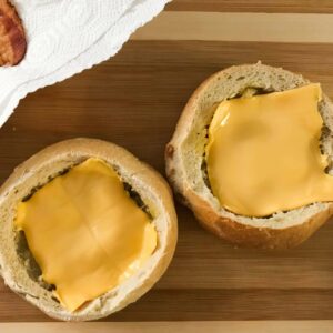 cheese in bread bowls.