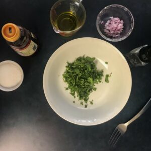 ingredients for chimichurri sauce.