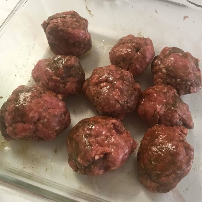 meatballs in a dish.