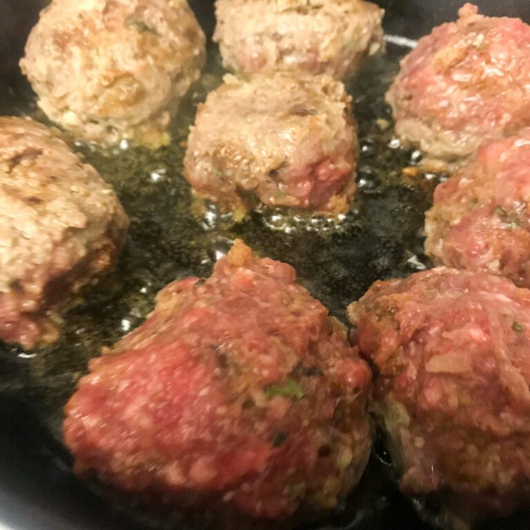Lamb Meatballs with Baked Feta Pasta