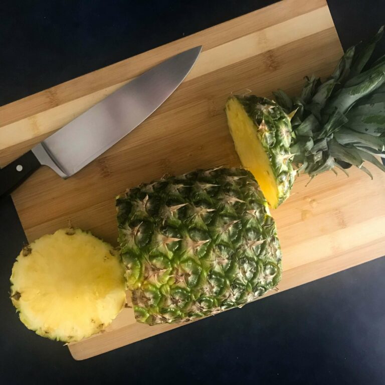 Malibu-Pineapple with Coconut Sorbet & Macadamia Nuts