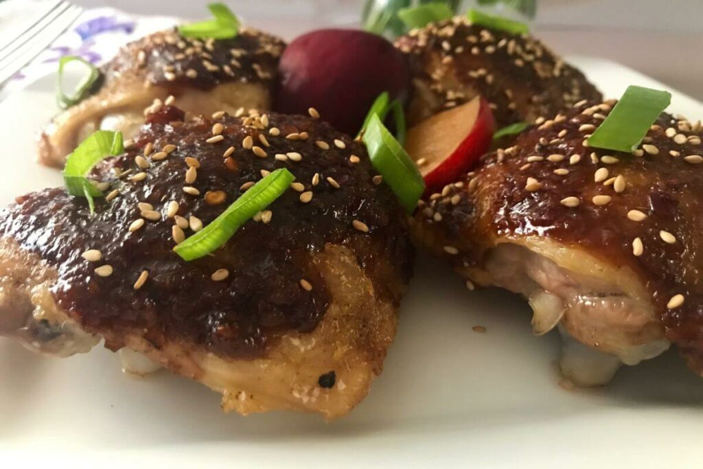 Plum Glazed Chicken Thighs