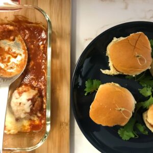 turkey meatball Parmesan sliders.