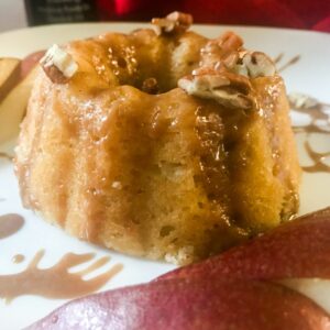 Cinnamon & Pear Glazed Mini Olive Oil Bundt Cakes