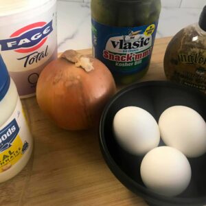 ingredients for German potato salad.