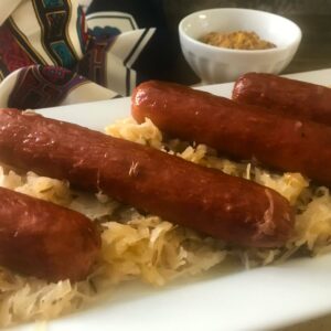 Knockwurst and Sauerkraut