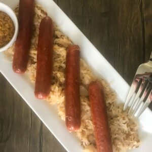 Knockwurst and Sauerkraut