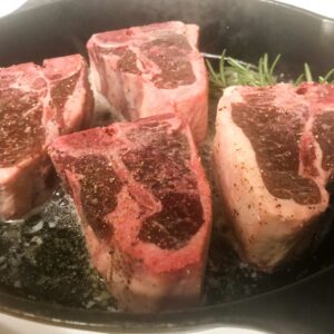 Rosemary Lamb Loin Chops with Pomegranate Glaze