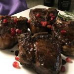 Rosemary Lamb Loin Chops with Pomegranate Glaze