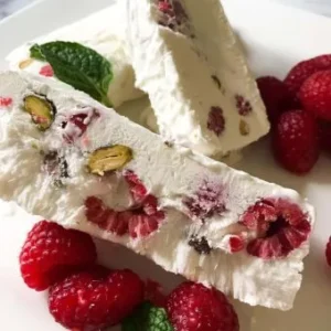 Raspberry and Pistachio Semifreddo