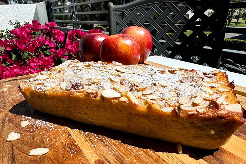 whole baked Gateau apple cake.