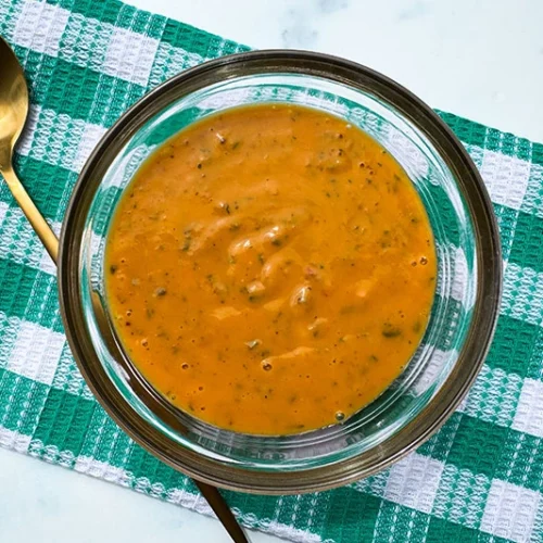 bowl of sugar-free pumpkin maple vinaigrette.