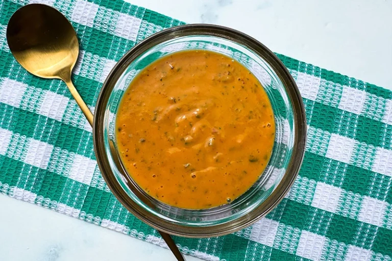 bowl of sugar-free pumpkin maple vinaigrette.