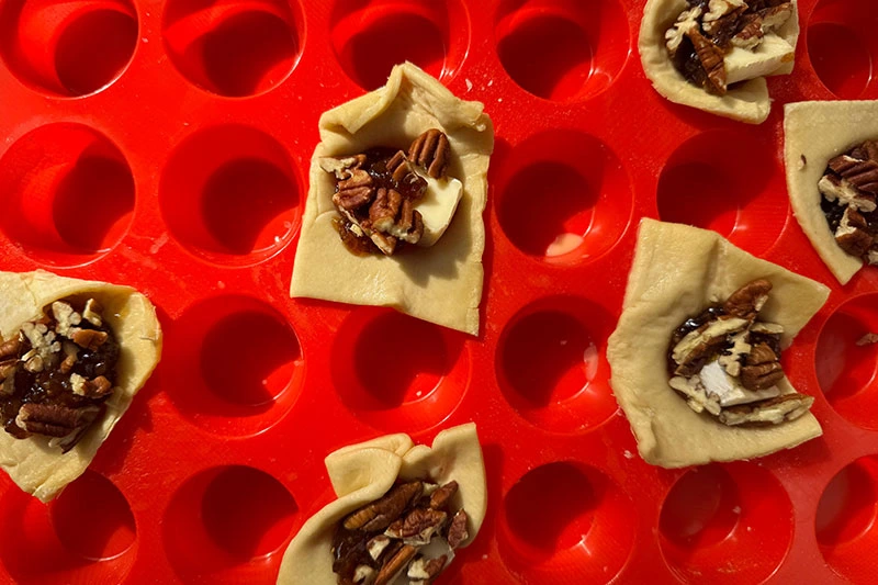 pastry filled with filling before baking.