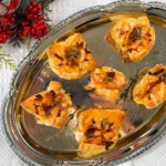 croque monsieur appetizers on a serving tray.