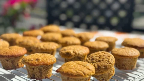 muffins on a rack.