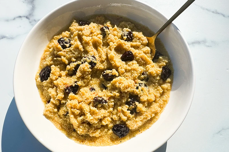 bowl of Moroccan fonio.