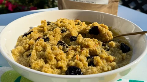 bowl of Moroccan fonio.