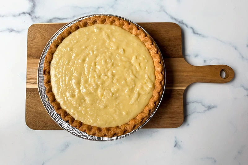 custard in pie shell.