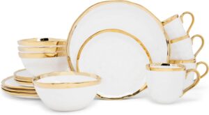 white and gold dinnerware,