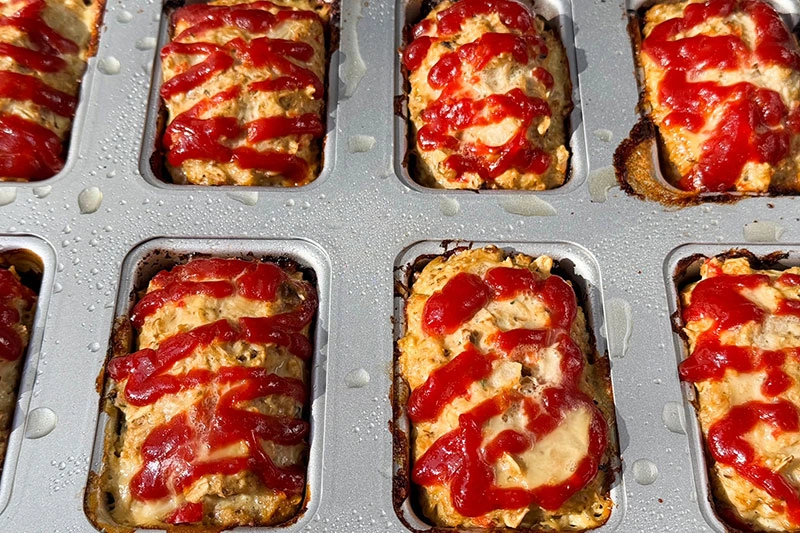 baked mini turkey meatloaves.