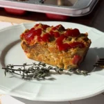 mini turkey meatloaf on plate.