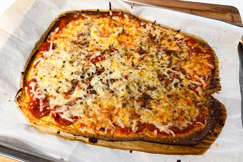 cottage cheese flatbread pizza.