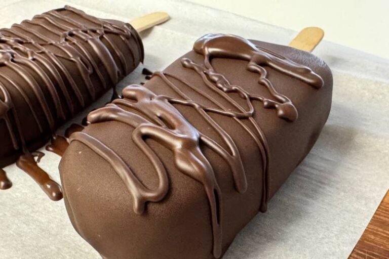 chocolate dipped yogurt pops/